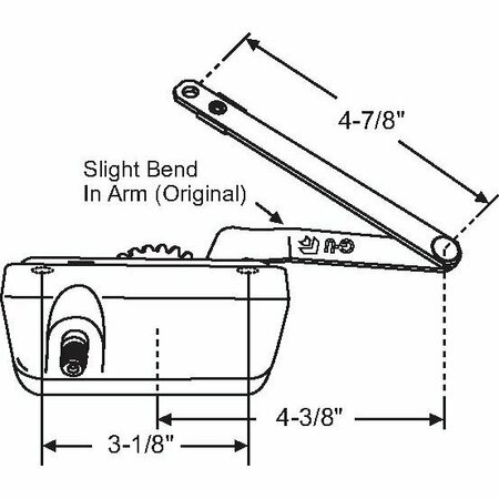 STRYBUC Straight Arm Casement Operator 36-516LHBGM